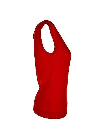 Tory Burch Tory Burch Knitted Sleeveless Top in Red Cashmere (view 2)