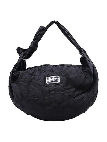Marc Jacobs Marc Jacobs Quilted Hobo Bag in Black Nylon (view 1)