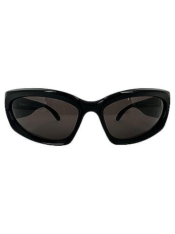 Balenciaga Balenciaga Swift Oval Sunglasses (BB0157S) in Black Acetate (view 1)