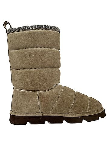 Brunello Cucinelli Brunello Cucinelli Puffy Boots in Brown Suede (view 1)
