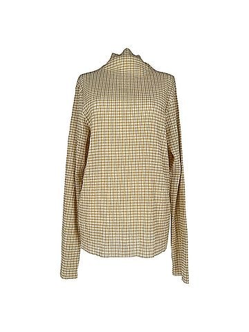 Jil Sander Jil Sander Gingham Turtleneck Top in Yellow Polyester (view 1)