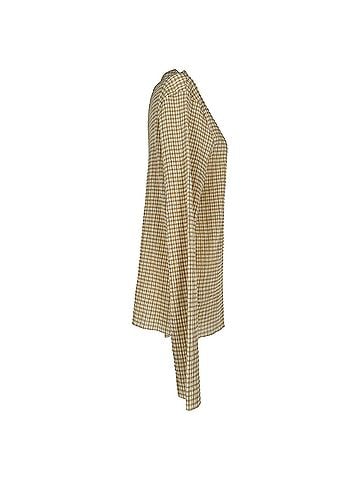 Jil Sander Jil Sander Gingham Turtleneck Top in Yellow Polyester (view 2)