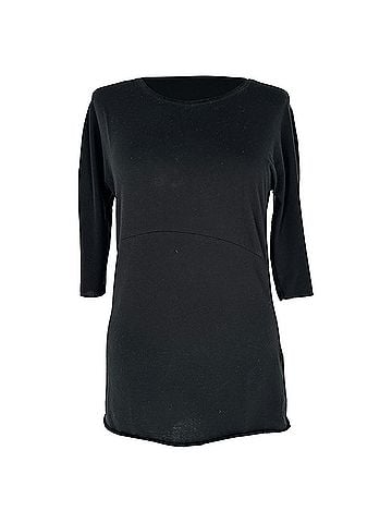Jil Sander Jil Sander 3/4 Sleeve T-Shirt in Black Cotton (view 1)