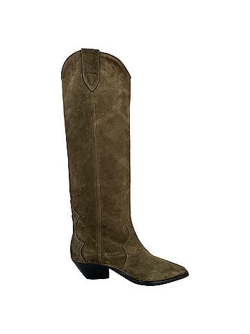 Isabel Marant Isabel Marant Denvee Knee-High Boots in Brown Suede (view 1)