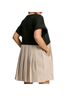 Umgee Solid Black Tan Casual Dress Size S - photo 2