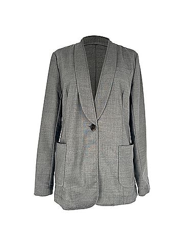 Brunello Cucinelli Brunello Cucinelli Blazer in Grey Cotton (view 1)