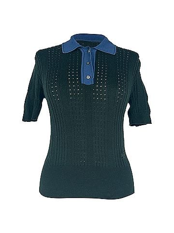 Tory Burch Tory Burch Short SLeeve Polo Shirt in Green Cotton (view 1)