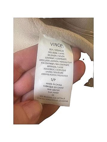 Vince. Wool Lamb Leather Sleeve Draped Waterfall Jacket Jacket (view 2)