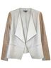 Vince. Wool Lamb Leather Sleeve Draped Waterfall Jacket Jacket - photo 1