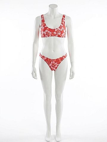 Roxy Seaside Tropics Bralette in Coral Red (view 1)