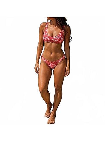 Roxy Seaside Tropics Bralette in Coral Red (view 2)
