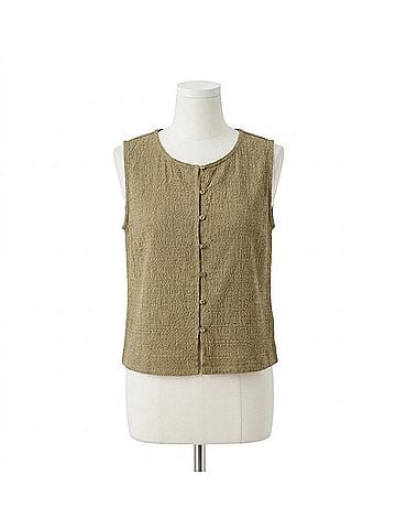 Sanctuary Textured Vacation Shell Top in Covert Green (view 1)