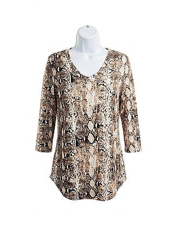 Reborn J Animal Print Top in Snakeskin (view 1)