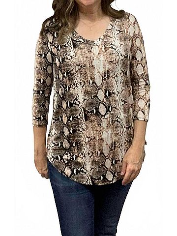 Reborn J Animal Print Top in Snakeskin (view 2)