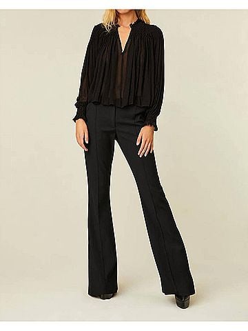 LoveShackFancy Fernanda Blouse in Black (view 2)