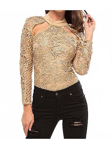 Asilio Best Intentions Bodysuit in Gold (view 2)