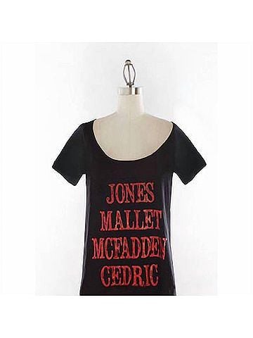 Judith March Women's University Of Arkansas Boys Of Fall Tee in Black (view 2)