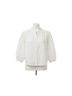 Dear John White Button Down Collarless Top in White Size L - photo 1