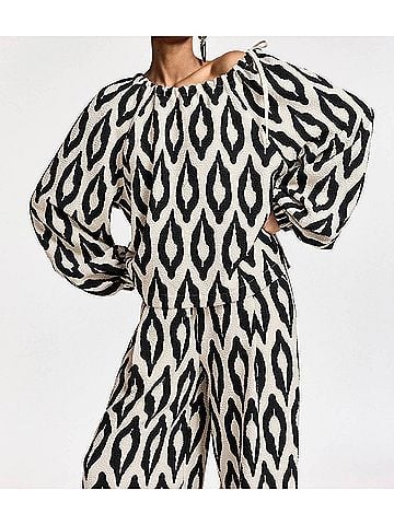Essentiel Antwerp Kolorful Oversized Top in Mushroom Mood (view 2)