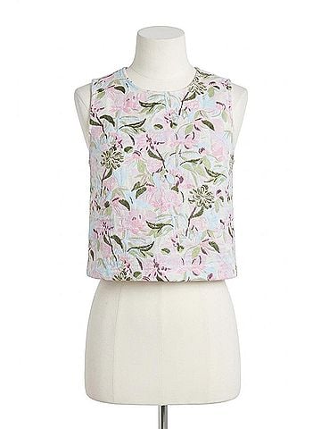 Hunter Bell Rebecca Sleeveless Tank Top in Magnolia Grove Jacquard (view 1)