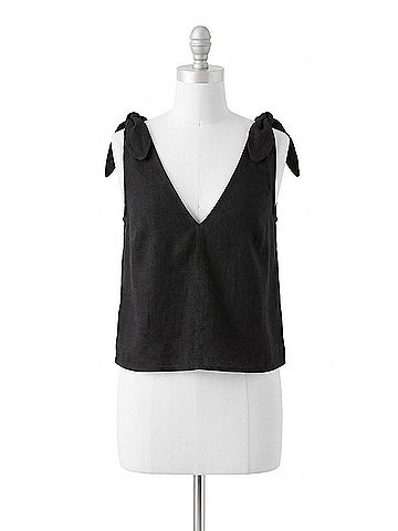 Emerson Fry Tie Shoulder Mod Top in Black (view 1)