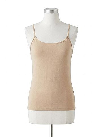 L'Agence Ella Spaghetti Tank Top in Nude (view 1)