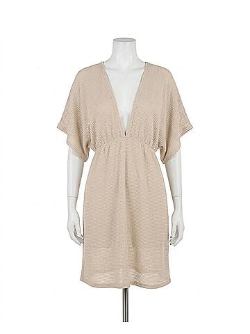 Jordan Taylor Gofret Dolman Sleeve V-Neck Tunic in Jor Beige (view 1)