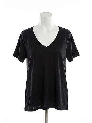 Socialite V Neck Tee in Black (view 1)