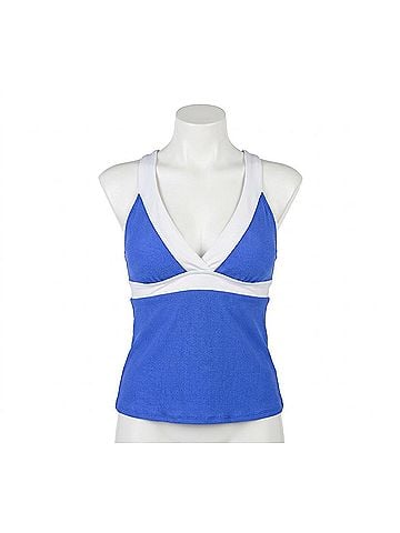 24th & Ocean Santorini Block Over The Shoulder Tankini Top in Periwinkle (view 1)
