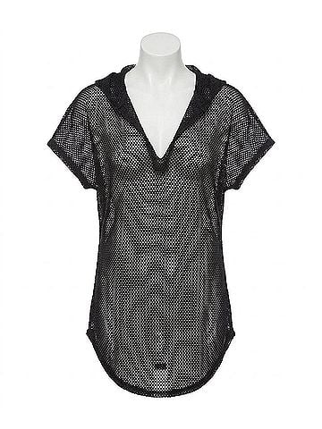 Jordan Taylor Harmony Cap Sleeve Hoodie in Jor Black (view 1)