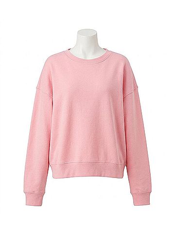 TCEC Women's Cozy Oversized Sweatshirt in Pink (view 1)