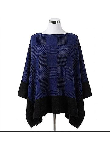 Angel Mixed Pattern Ruffled Wrap in Blackcobalt (view 1)