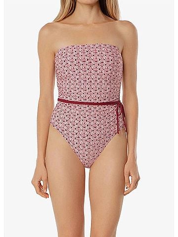 Helen Jon Belted Bandeau One-Piece in Links (view 2)