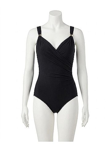 Miraclesuit Razzle Dazzle Siren One Piece Swimsuit in Black (view 1)