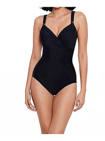Miraclesuit Razzle Dazzle Siren One Piece Swimsuit in Black (view 2)