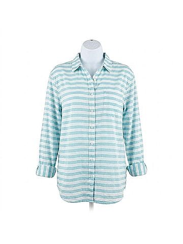 Trovata Blake Oversized Boyfriend Shirt in Blue (view 1)
