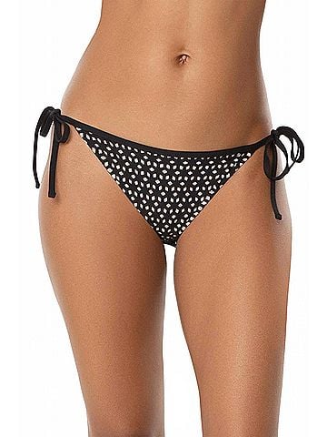 Helen Jon String Bottom With Binding Bikini in Black (view 2)