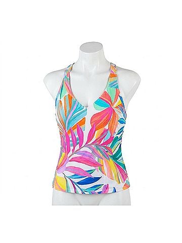 24th & Ocean Underwire Cross Back Tankini Top in Cordoba (view 1)