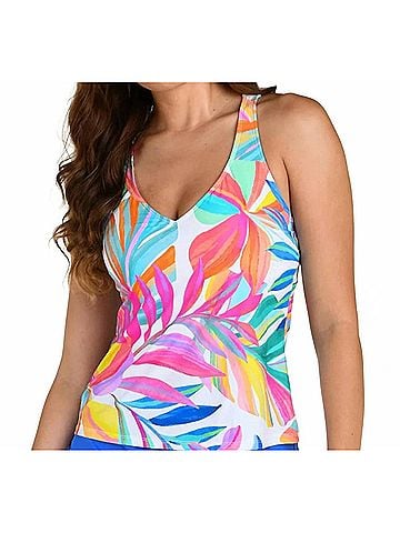 24th & Ocean Underwire Cross Back Tankini Top in Cordoba (view 2)