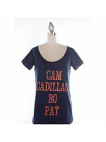 Judith March Women's Auburn University Boys Of Fall Tee in Navy (view 2)