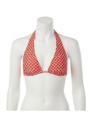 Helen Jon Two-Tone Tie Halter Bra Top in Harbour Island (view 1)