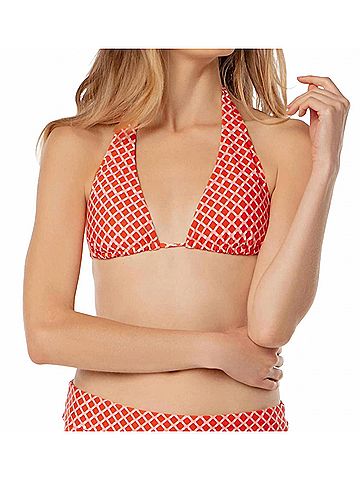 Helen Jon Two-Tone Tie Halter Bra Top in Harbour Island (view 2)