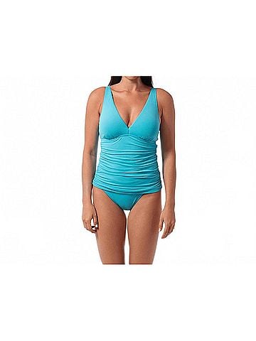 Jantzen Amber V-Neck Tankini in Calypso Blue (view 2)