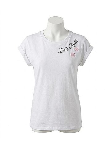 Wildfox Let's Roll No9 Crew Neck Tee in Clean White (view 1)