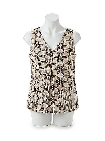 Habitat Women's Pleated Tank Top in Willow (view 1)