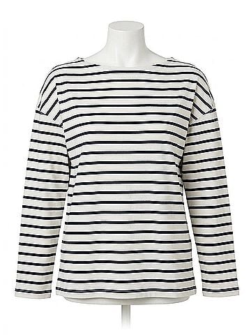 Alex Mill Avignon Boatneck Striped Tee in Ivory/Navy (view 1)