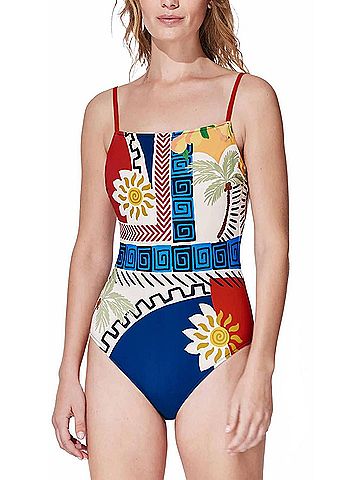 Gottex Positano Square Neck One Piece in Multicolor (view 2)