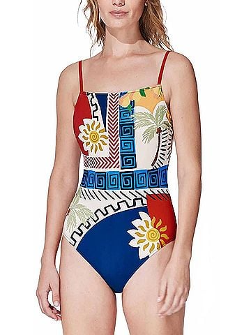 Gottex Positano Square Neck One Piece in Multicolor (view 2)
