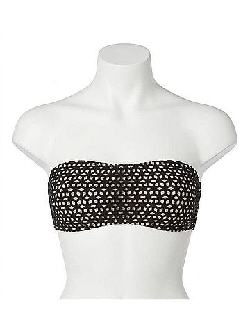 Helen Jon Hook Back Bandeau Top in Black Laser Cut (view 1)