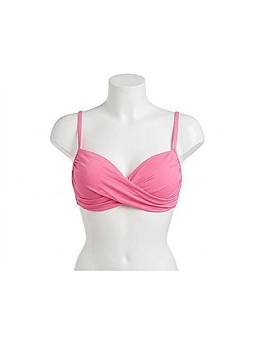 La Blanca Island Goddess Over The Shoulder Wrap Top in Rose Pink (view 1)
